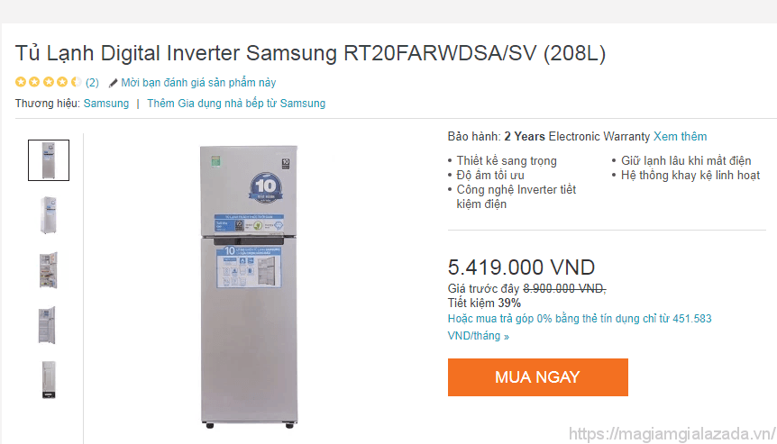 mua tủ lạnh trên Lazada Kinh nghiệm mua tủ lạnh trên Lazada