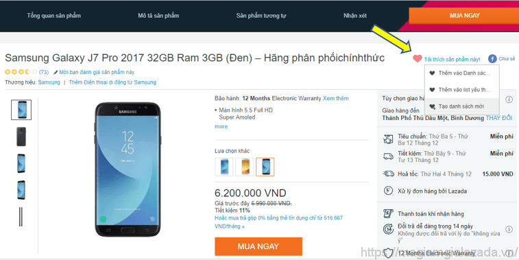 Thêm sản phẩm vào danh sách yêu thích Mưa sale băng đợt 2