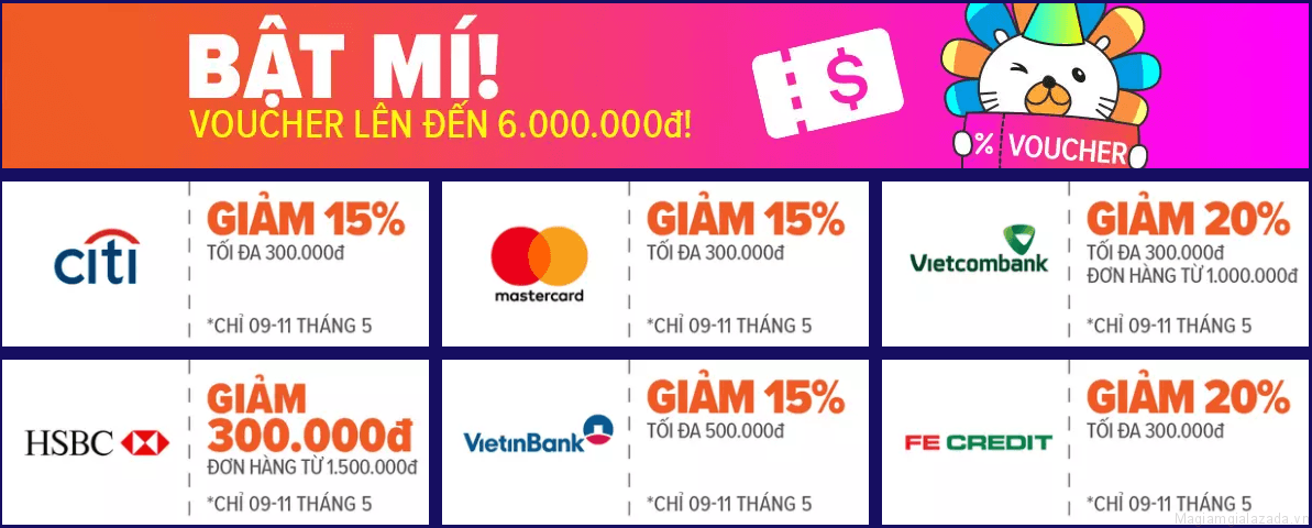Khuyến mãi từ đối tác trong sinh nhật Lazada 2018 Khuyến mãi từ đối tác trong sinh nhật Lazada 2018