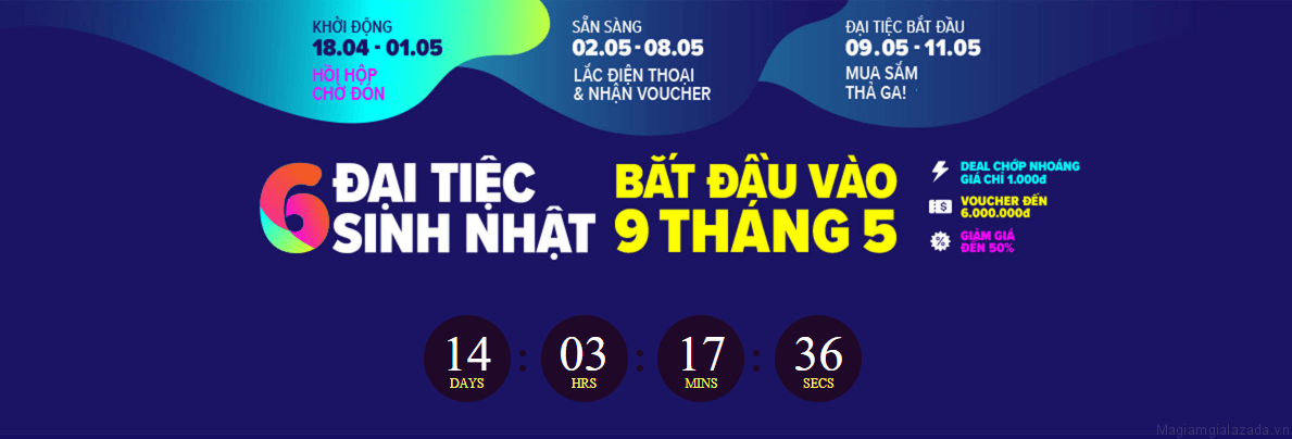 Sinh nhật LAZADA: Tưng Bừng Đại Tiệc Giảm Giá Mua Sắm Online
