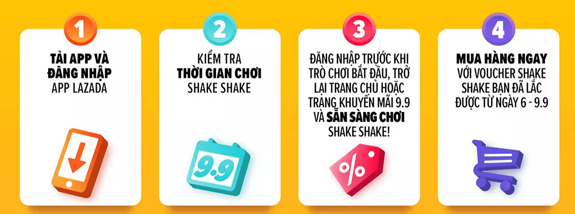 Hướng dẫn chơi lắc điện thoại nhận voucher trên Lazada 9.9 Hướng dẫn chơi lắc điện thoại nhận voucher trên Lazada 9.9