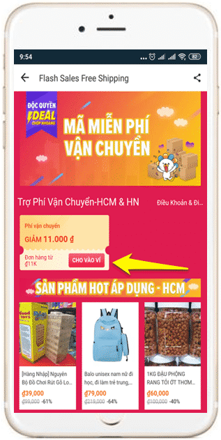 Lấy mã miễn phí vận chuyển Lazada Flash Sale