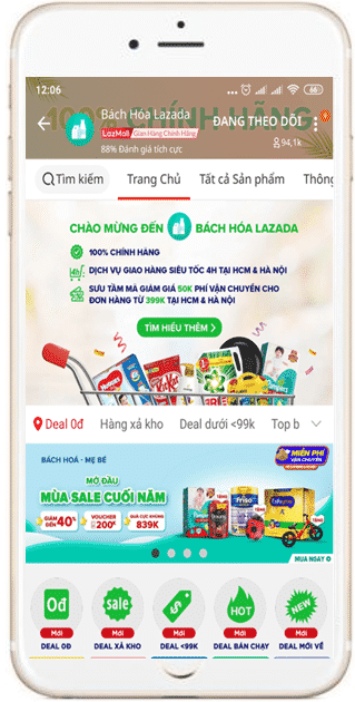 Lazada miễn phí vận chuyển bách hóa lazada