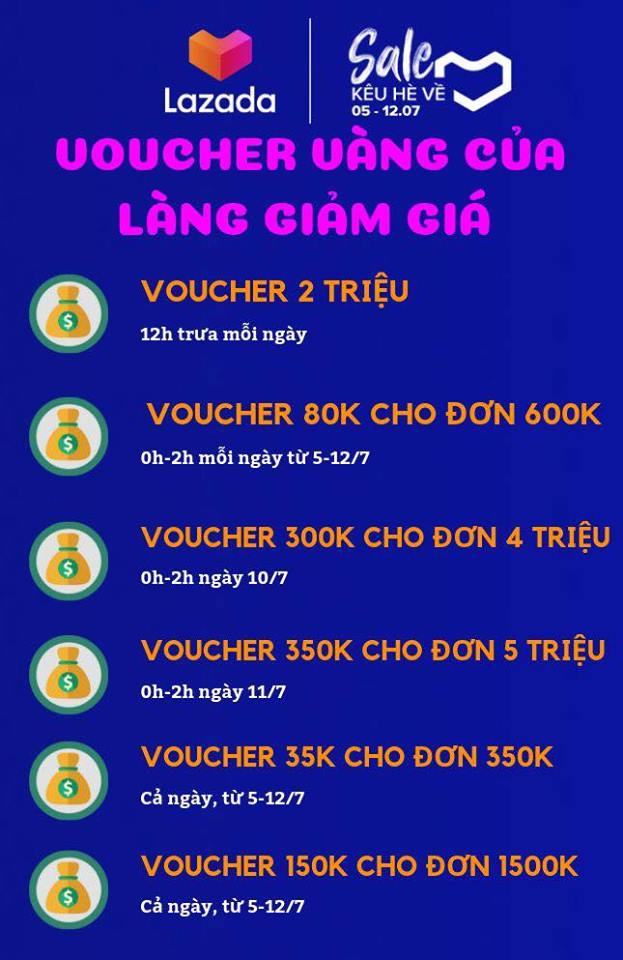 Mã giảm giá lazada sale kêu hè về Mã giảm giá lazada sale kêu hè về