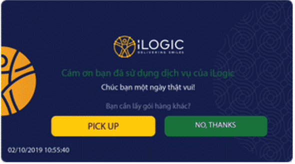 Nhận hàng thành công tại tủ thông minh iLogic Smartbox