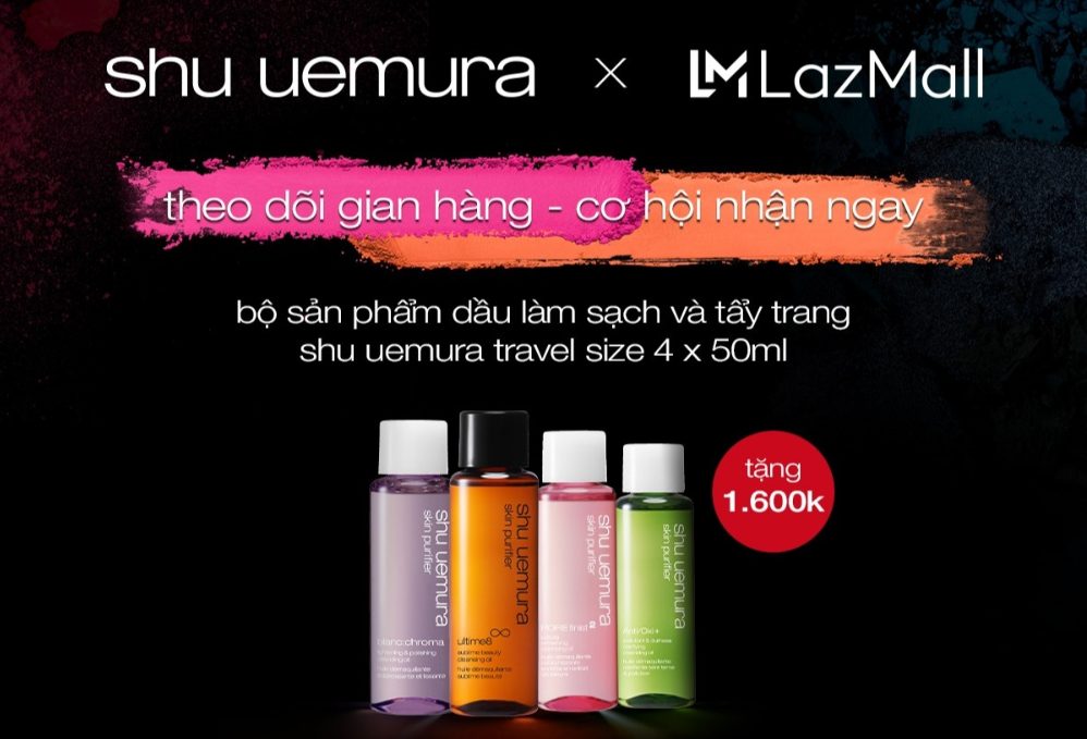 Giải thưởng theo dõi gian hàng Shu Uemura trên Lazada