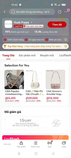 Shop bán túi xách trên Lazada 3