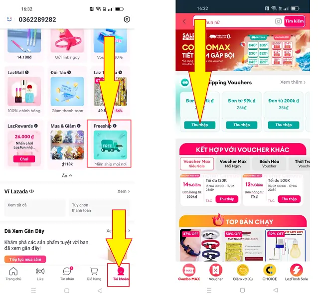 Mã frreship lazada 3
