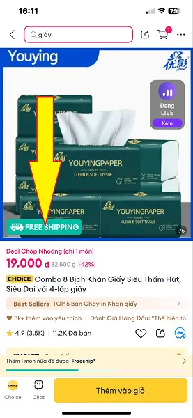Mã frreship lazada
