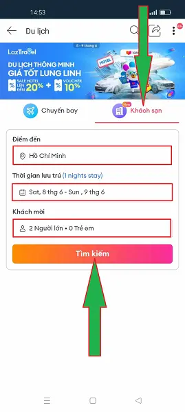 Đặt phòng khách sạn trên Lazada 1