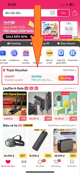 Ví voucher Lazada 3