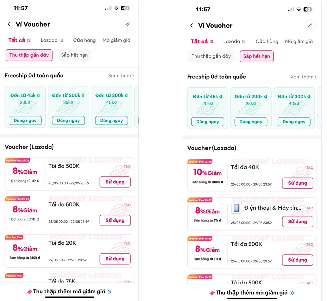 Ví voucher Lazada 6