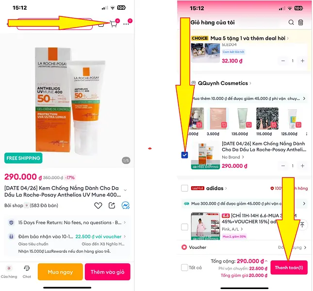 Mua hàng trên Lazada 4