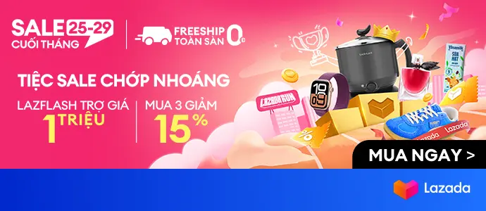 lazada sale cuối tháng