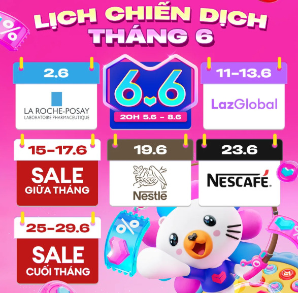 lịch sale lazada 6 2026